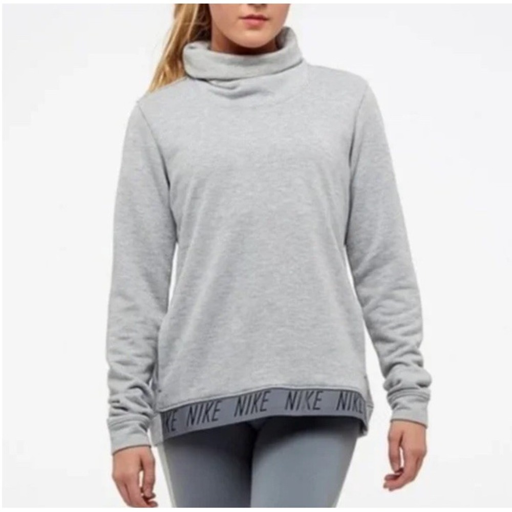Nike Dri-Fit Women's Cowl Neck Sweatshirt Size Large, Heather‎ Gray